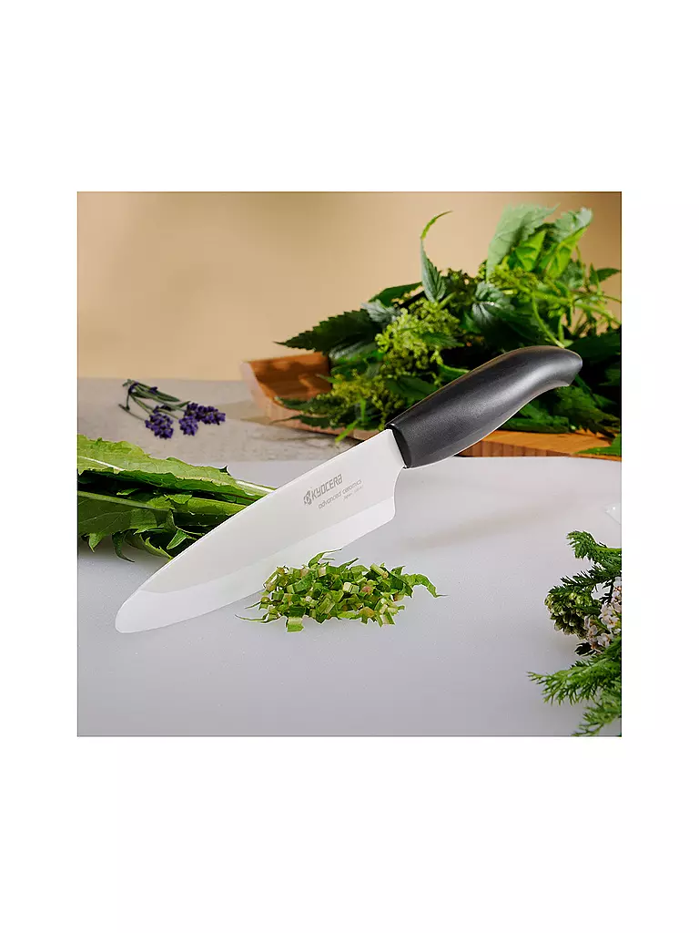 KYOCERA Kochmesser CHOWA 18cm Weiss/Schwarz weiss