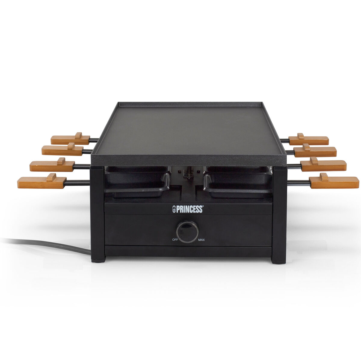 Princess Black Steel Raclette, 8 personer
