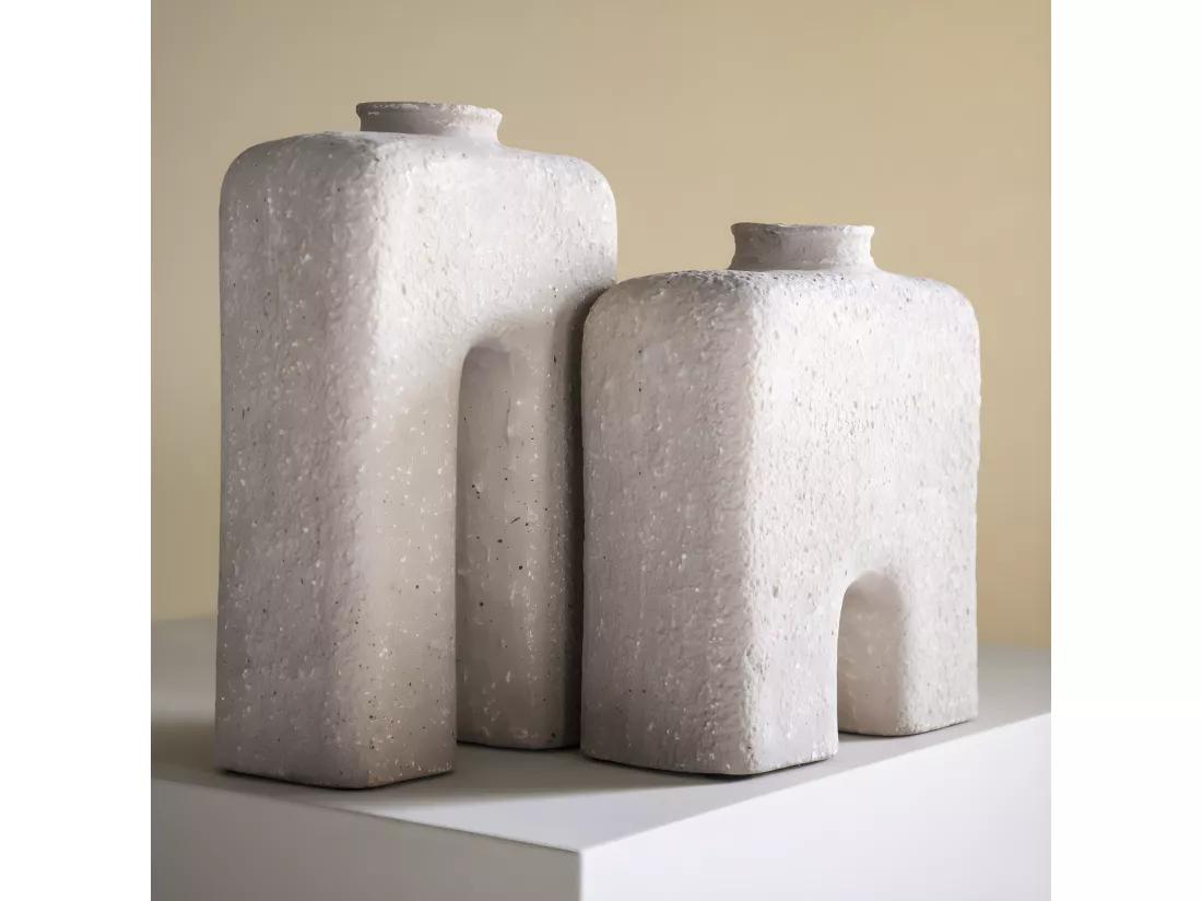 Arc - Vase en arc H32cm : Couleur - Beige