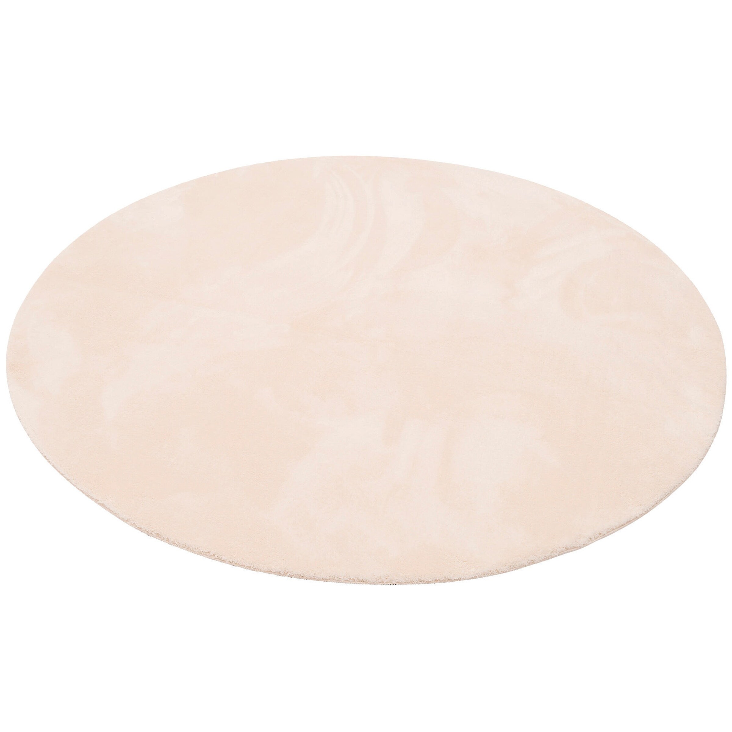 Pergamon Kinder Super Soft Fellteppich Pearl Kids Rund Beige