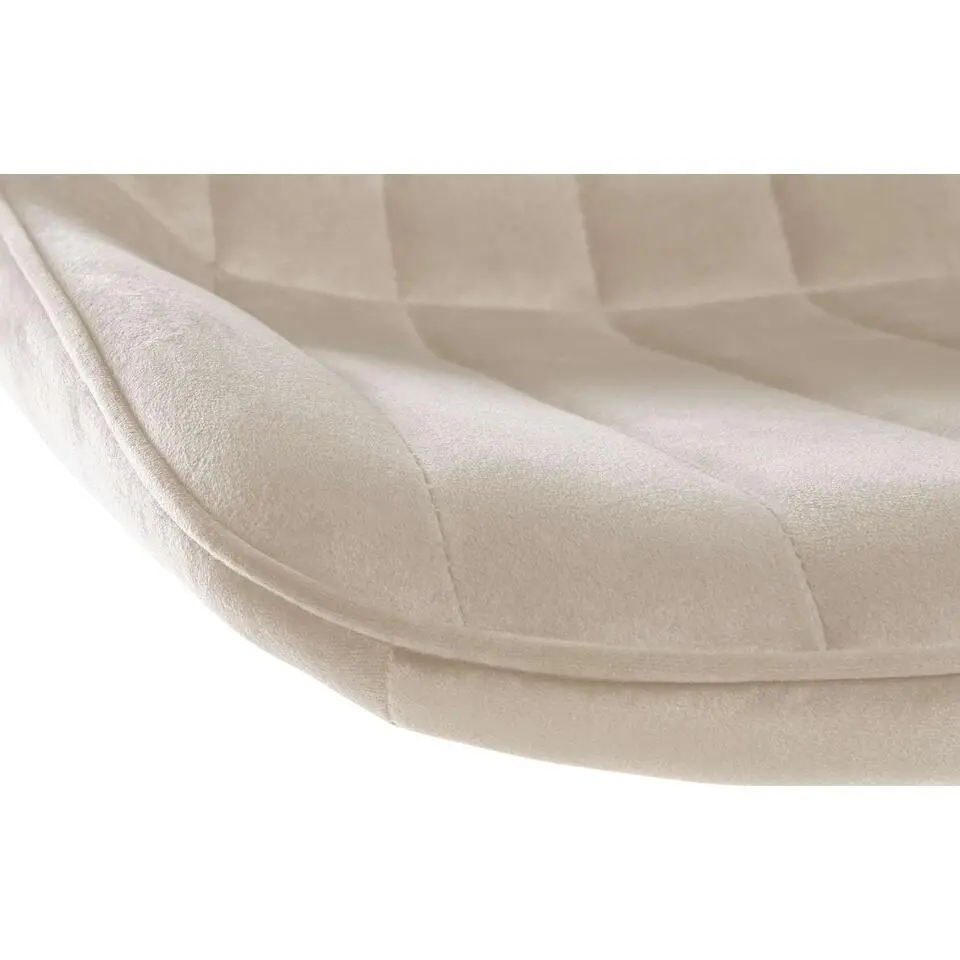 CLP Barkruk Toni zwart Frame - Fluweel - creme