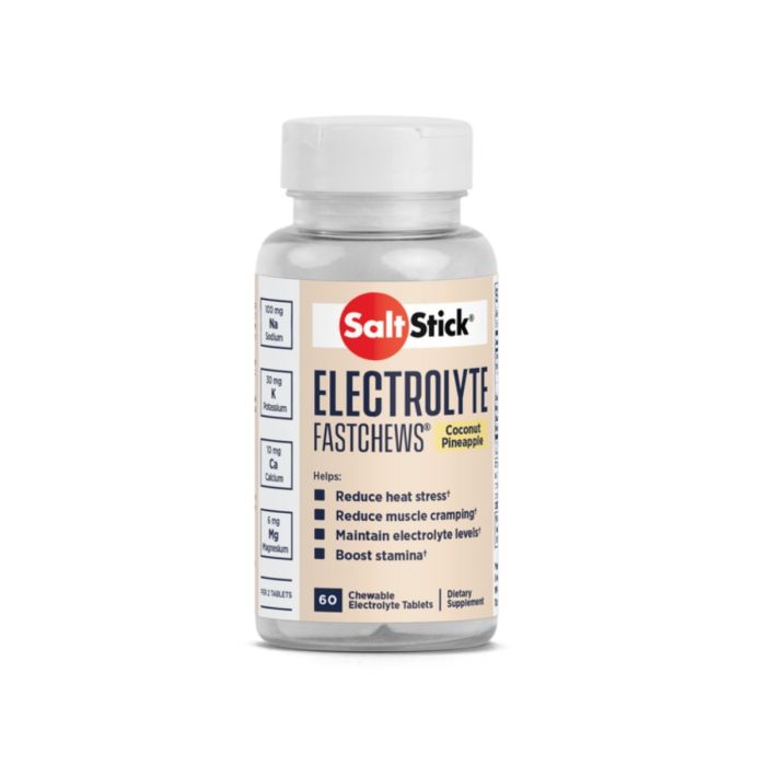 Saltstick Unisex Vitaminer og mineraler Fastchews 60ct Bottle Coconut/Pinapple Hvid