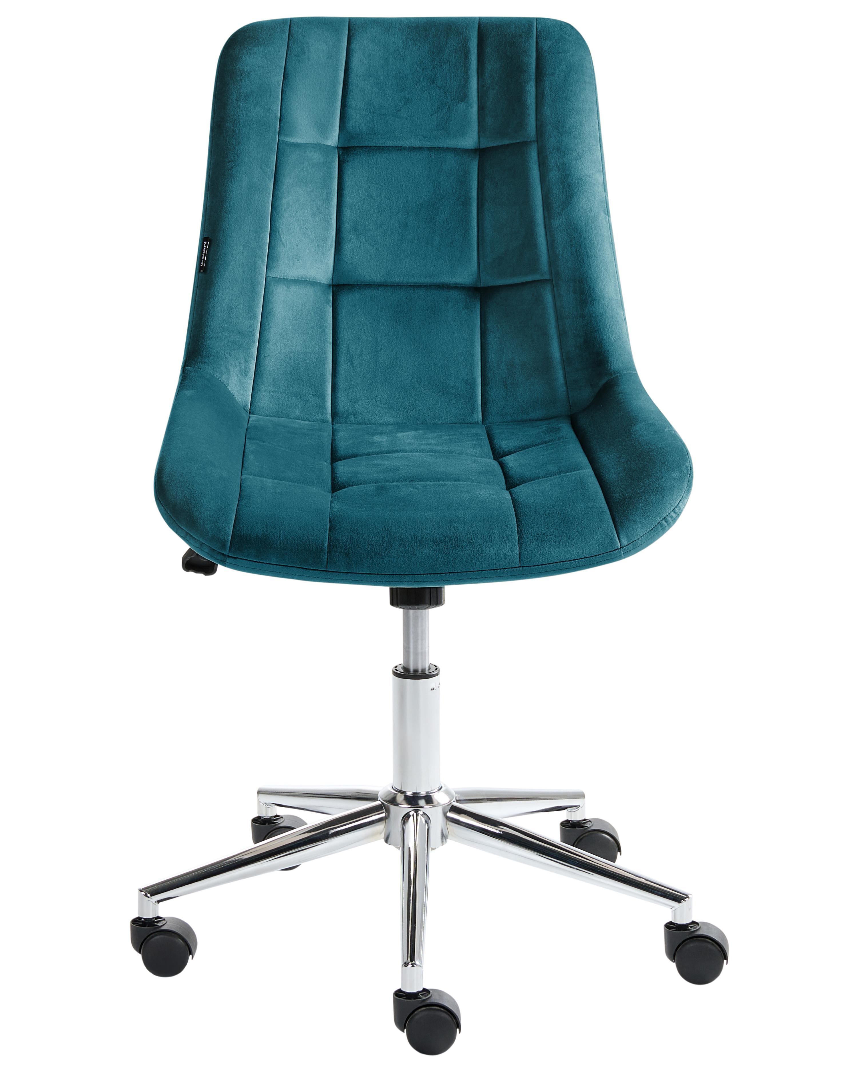 Bureaustoel MELROSE Fluweel Groenblauw