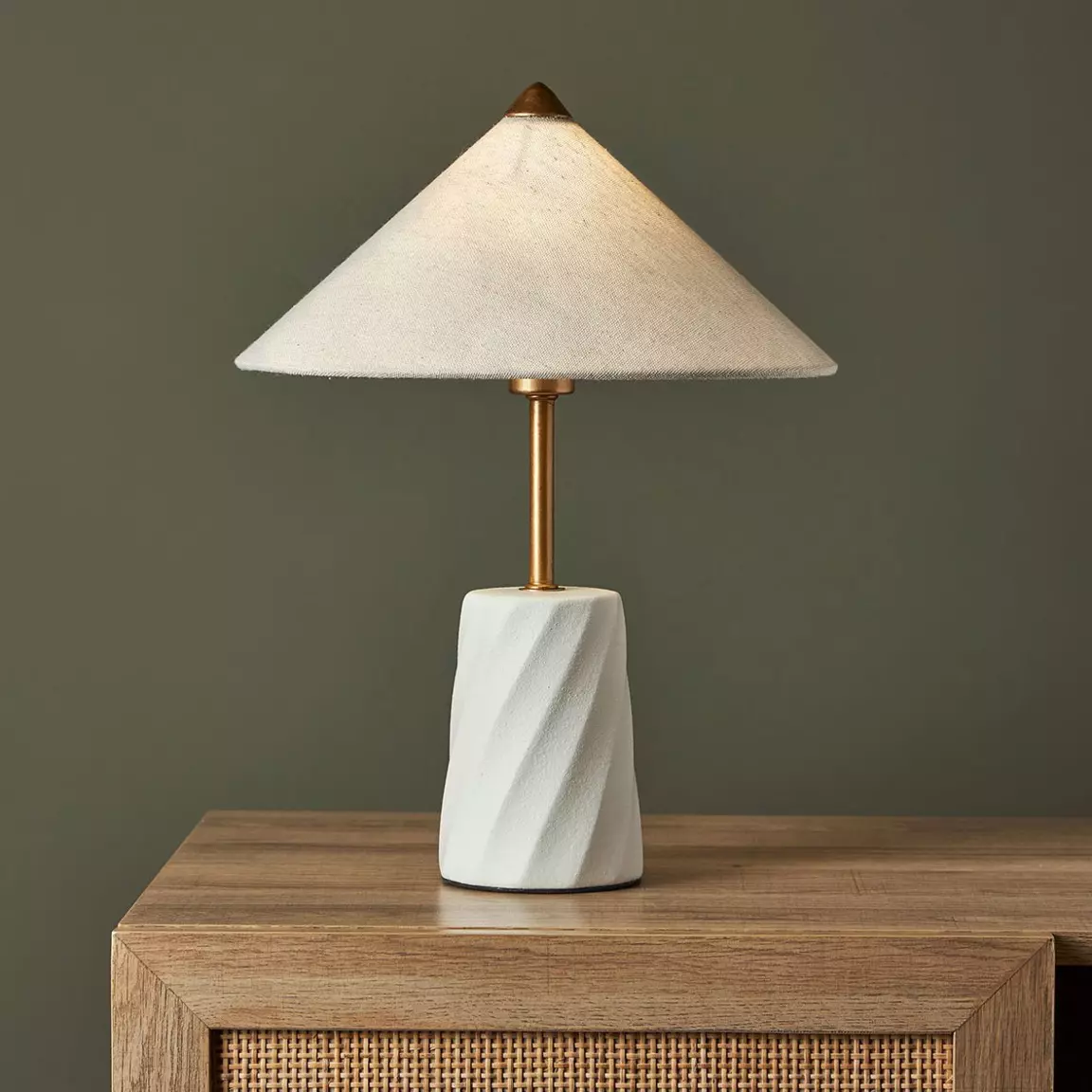 Lampe à poser en céramique (H37 cm) Meringa Blanche