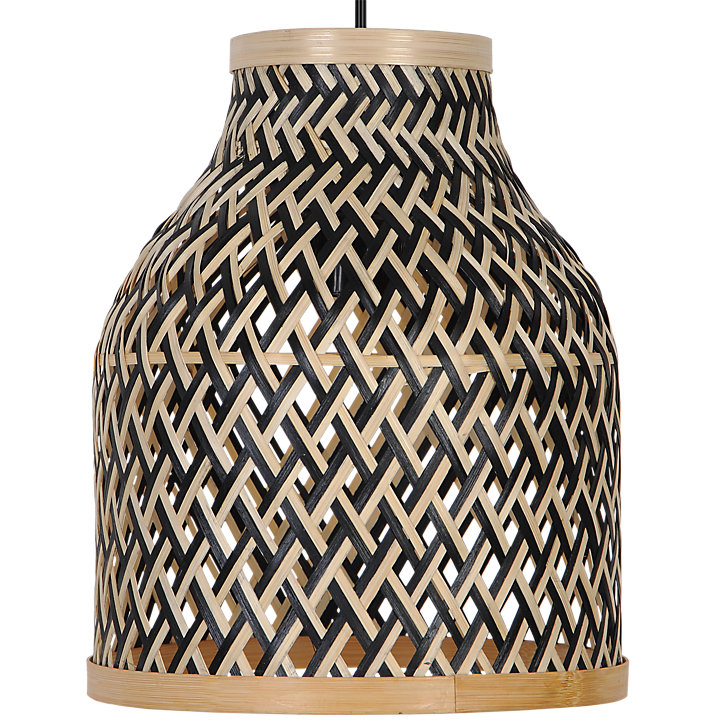 Suspension Dewsbury bambou et métal noir ⌀23 x H.121cm 25W GoodHome