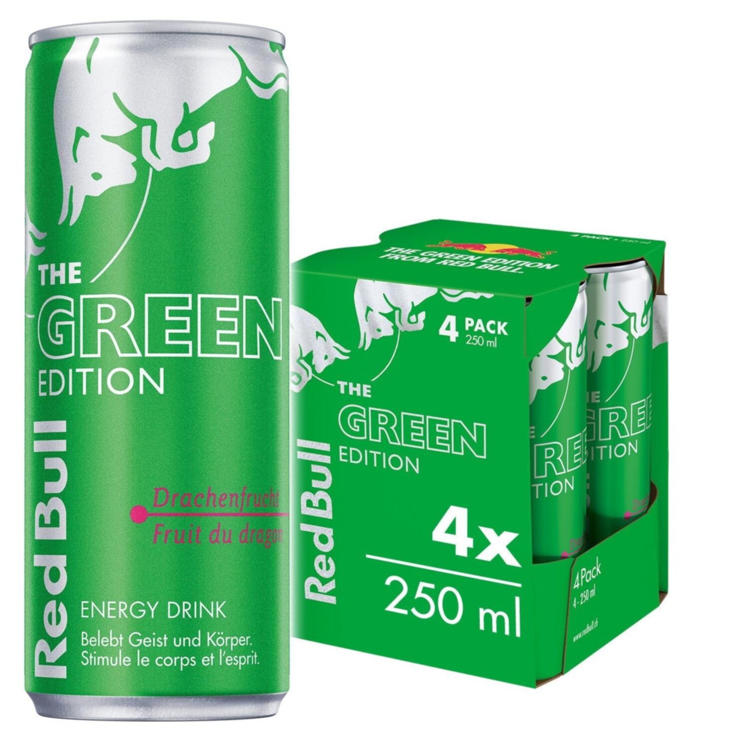 Red Bull Green Edition Drachenfrucht 4x25cl -100cl