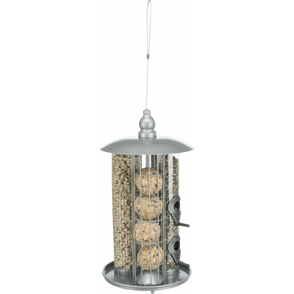 Mangeoire a oiseaux, station d'alimentation 3 en 1, mangeoires extérieur po