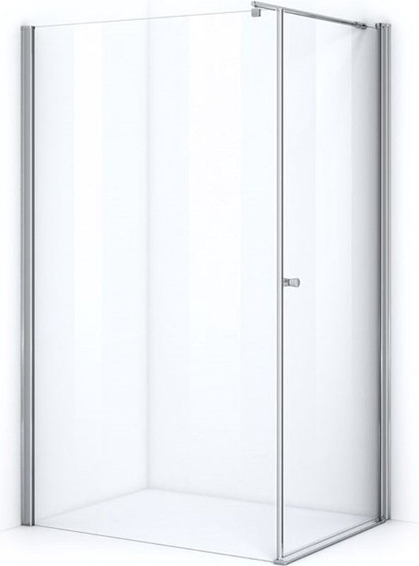 Zircon - EC-1209013 - Douchecabine - Chroom - 120x90 cm - Draaideur - Helder Glas