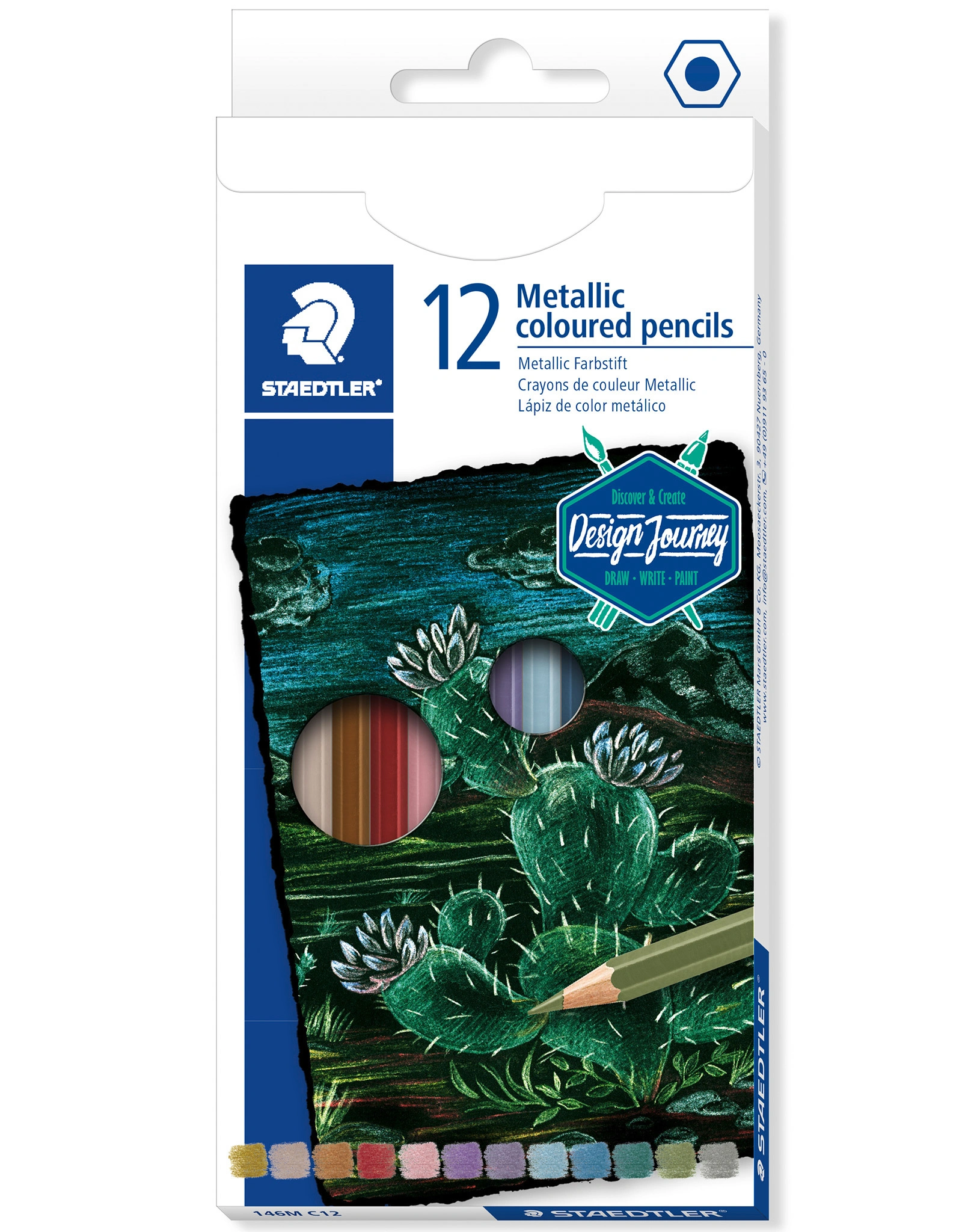 146M C12 Farbstifte METALLIC mit 12 Farben
