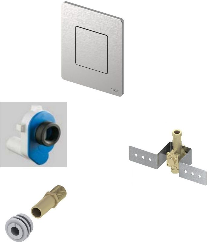 TECE - Solid - Urinoir Inbouw Set - Achteringang - Inclusief Drukplaat