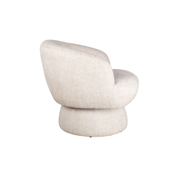 KARWEI fauteuil Chloé gemêleerd beige stof draaibaar