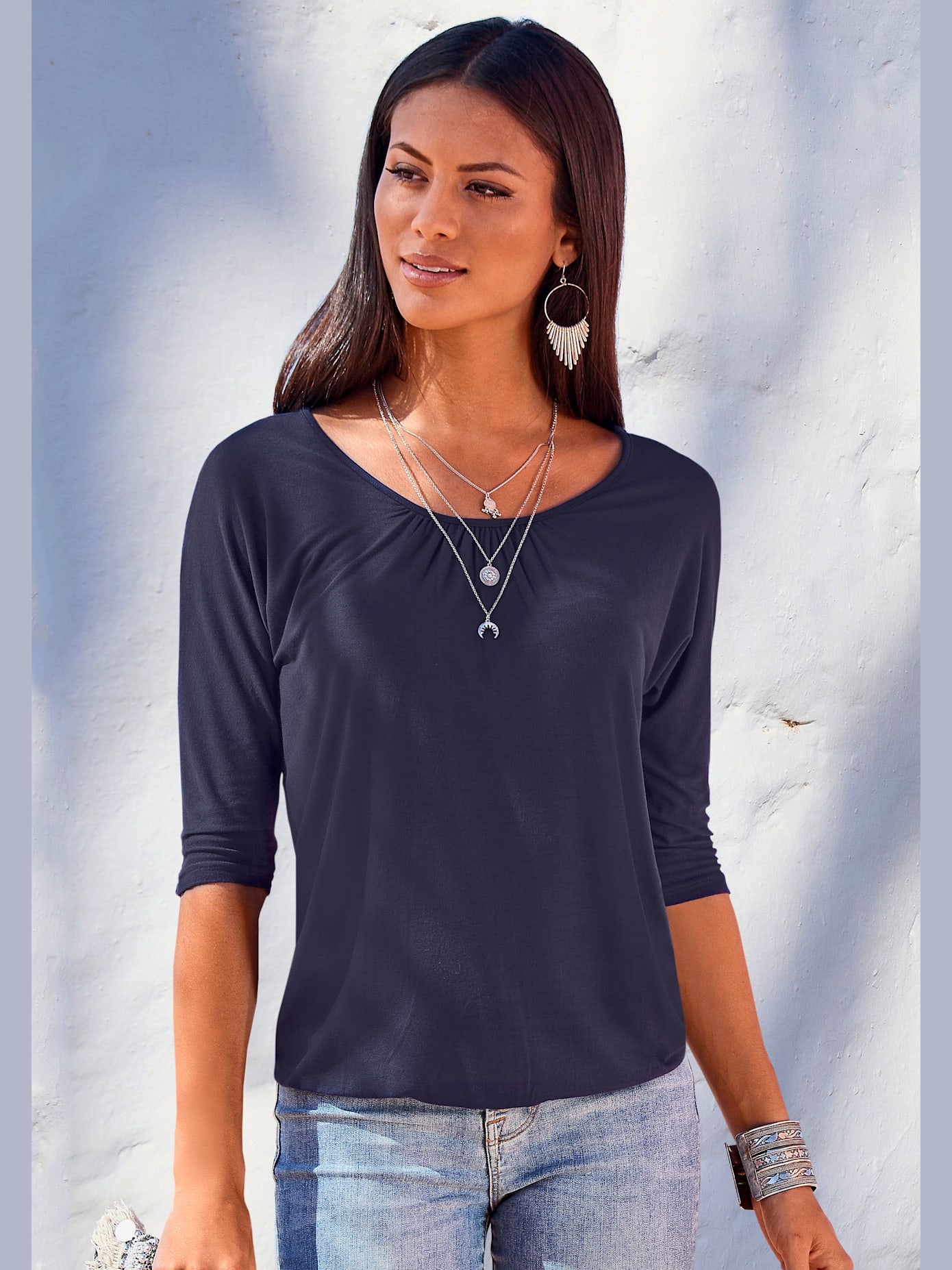 T-shirt à manches 3/4 lot de 2 pratique