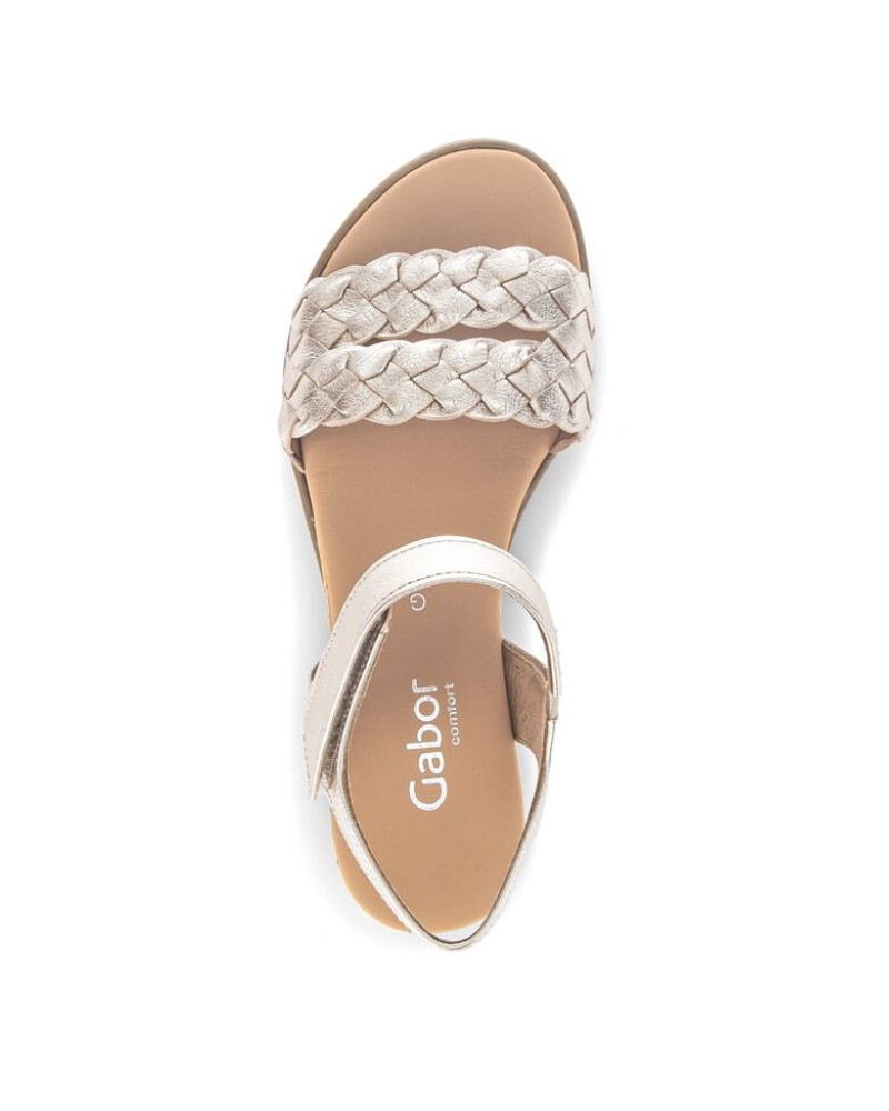 Gabor - flet sandal - Guld