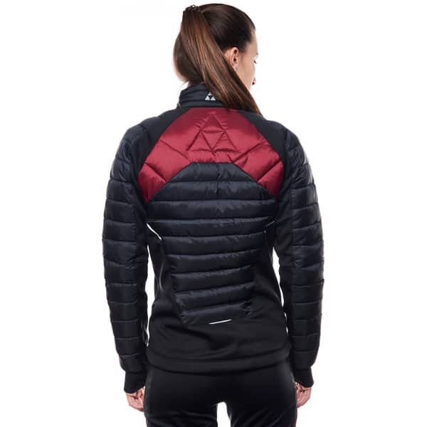 Veste ski de fond FISCHER W IDRE INSULATION JACKET BLACK/BURGUNDY