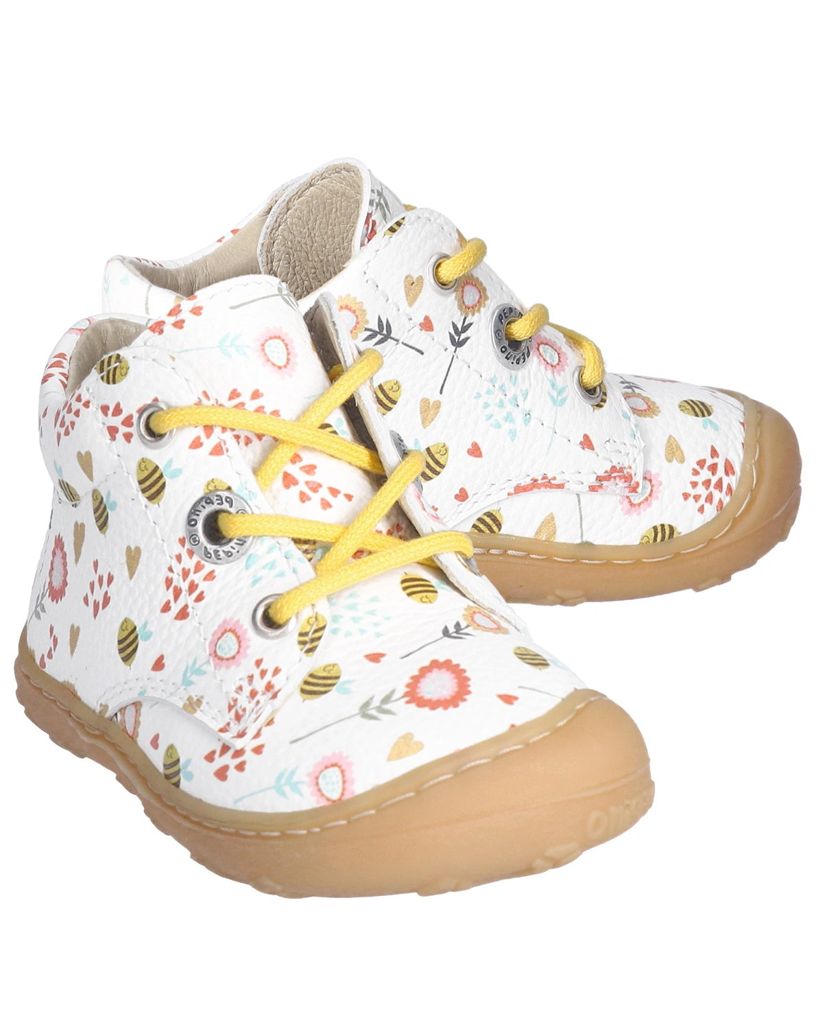 Schnür-Lauflernschuhe DOTS PRIMA VERA in bianco