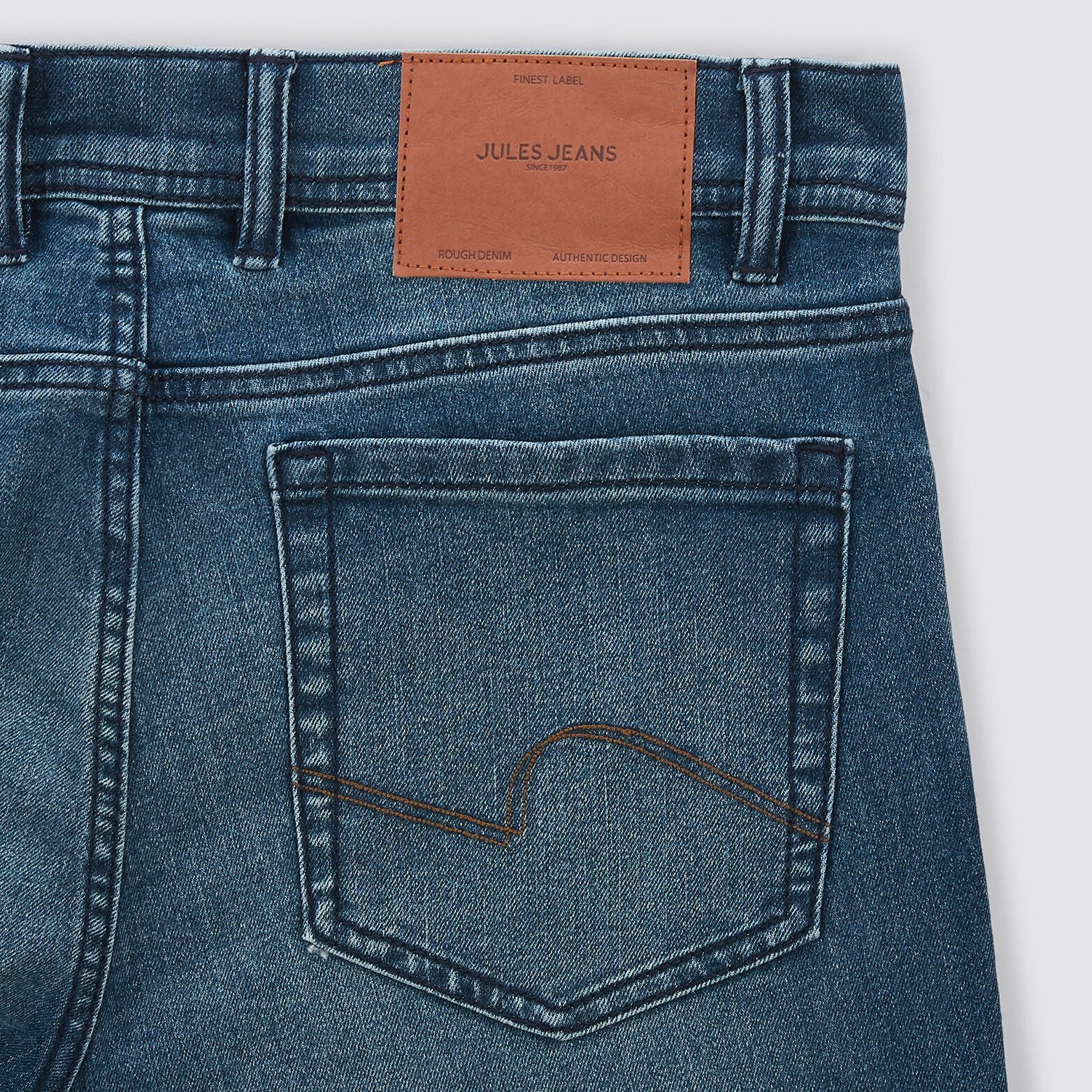 Jean straight en coton et polyester recyclés water Bleu
