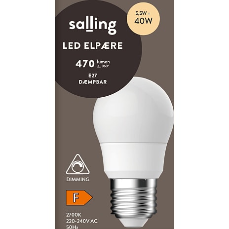 Salling LED kronepære 5,5W - dæmpbar