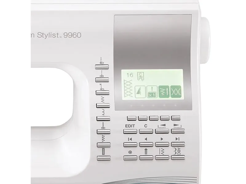 Singer Quantum Stylist 9960 - Symaskine - 600 søm - 13 et-trins knaphuller - LCD display