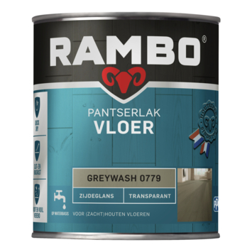 Rambo Pantserlak vloer zijdeglans transparant greywash 750 ml