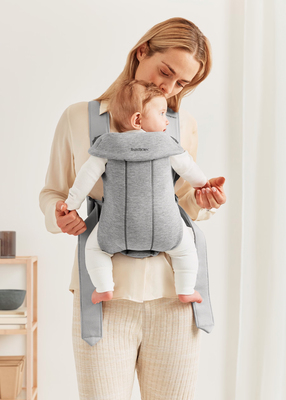 BabyBjörn Mini Bæresele 3D Jersey, Light Grey