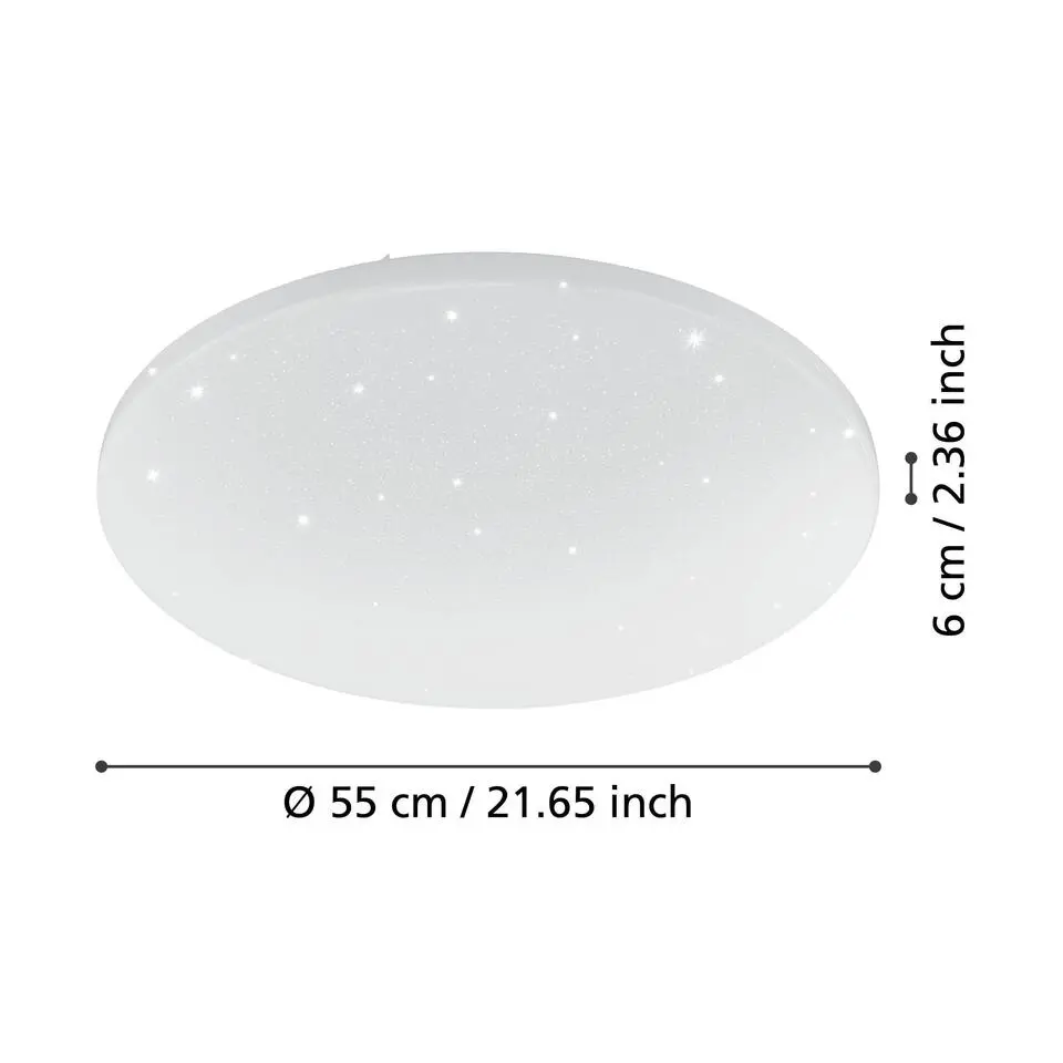 EGLO Frania-s Plafonnière - LED - 55 cm - Wit