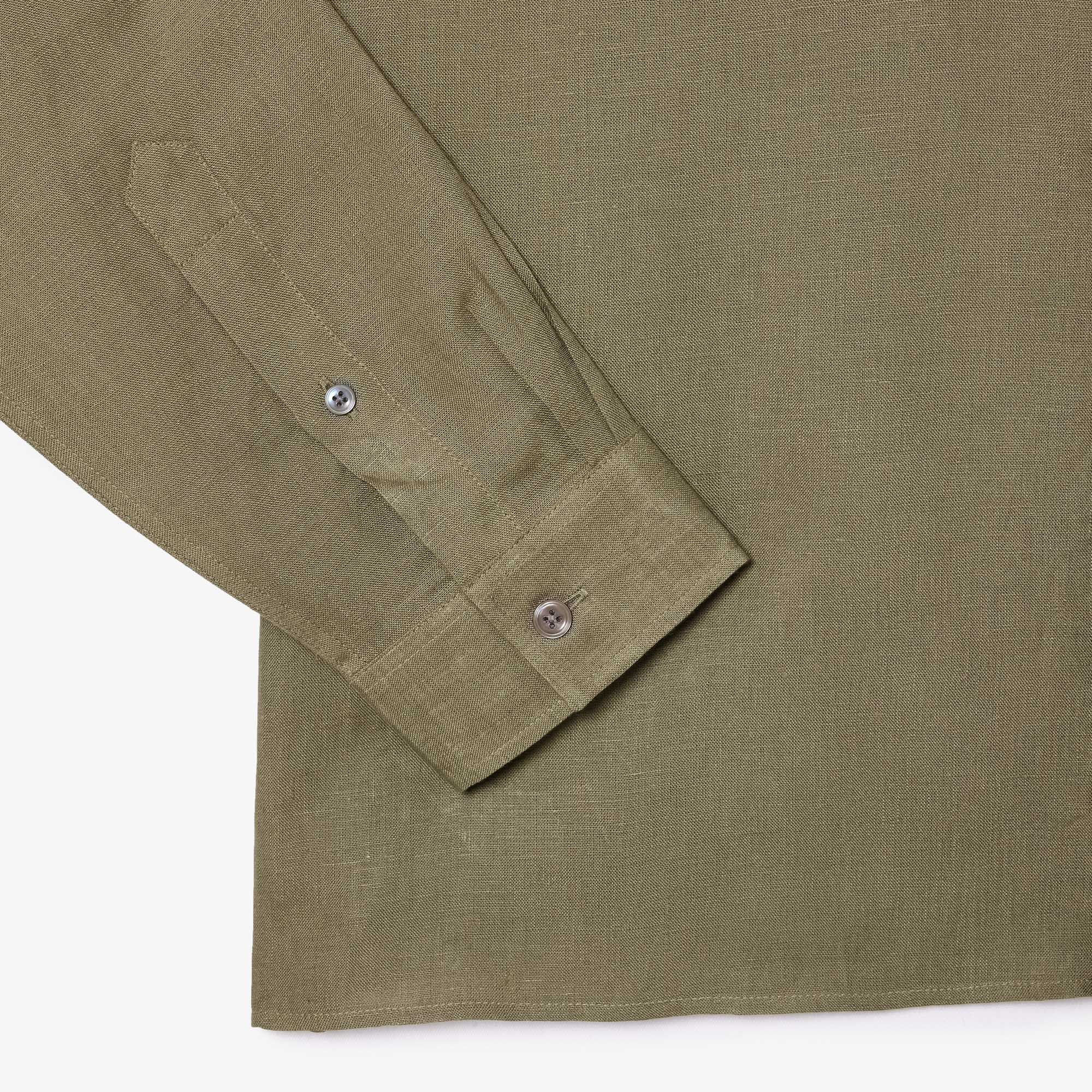 Chemise homme Lacoste en lin Manches Longues - Vert - Lacoste - Homme