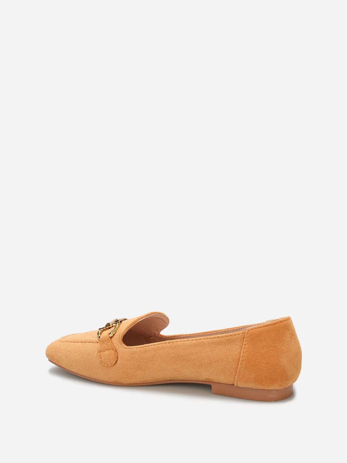 Mocassins en suédine à bride- Camel