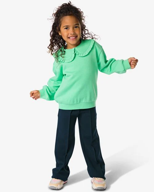pantalon enfant avec couture décorative bleu foncé