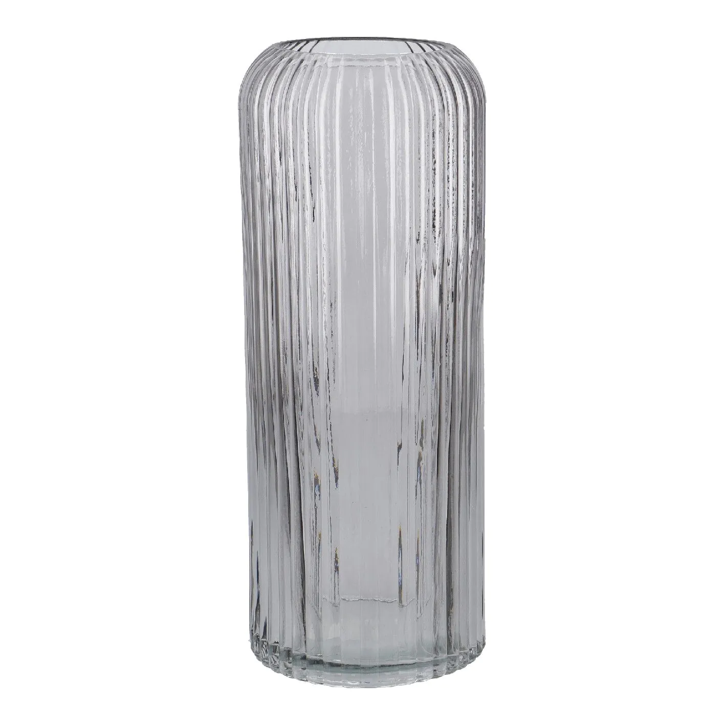 Vase Mila/Rillen, taupe, 10 x 24 cm