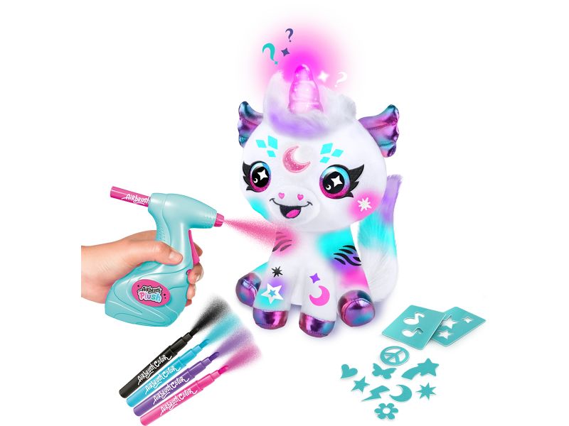 Canal Toys Plüsch Cosmic Unicorn Plüschtier mit elektrischer Airbrush-Spritzpistole