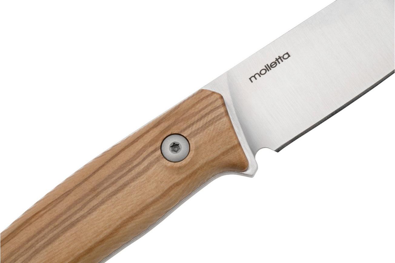 LionSteel M1-UL olijfhout, vaststaand mes