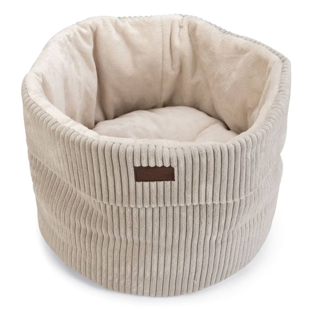 Lit nervuré pour chat gris 50x35 cm