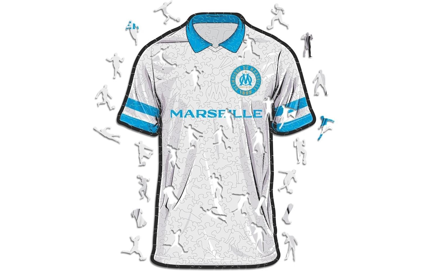 Puzzle »Iconic Olympique Marseille – Trikot« Holzart: Birke (Herkunftsland: China)