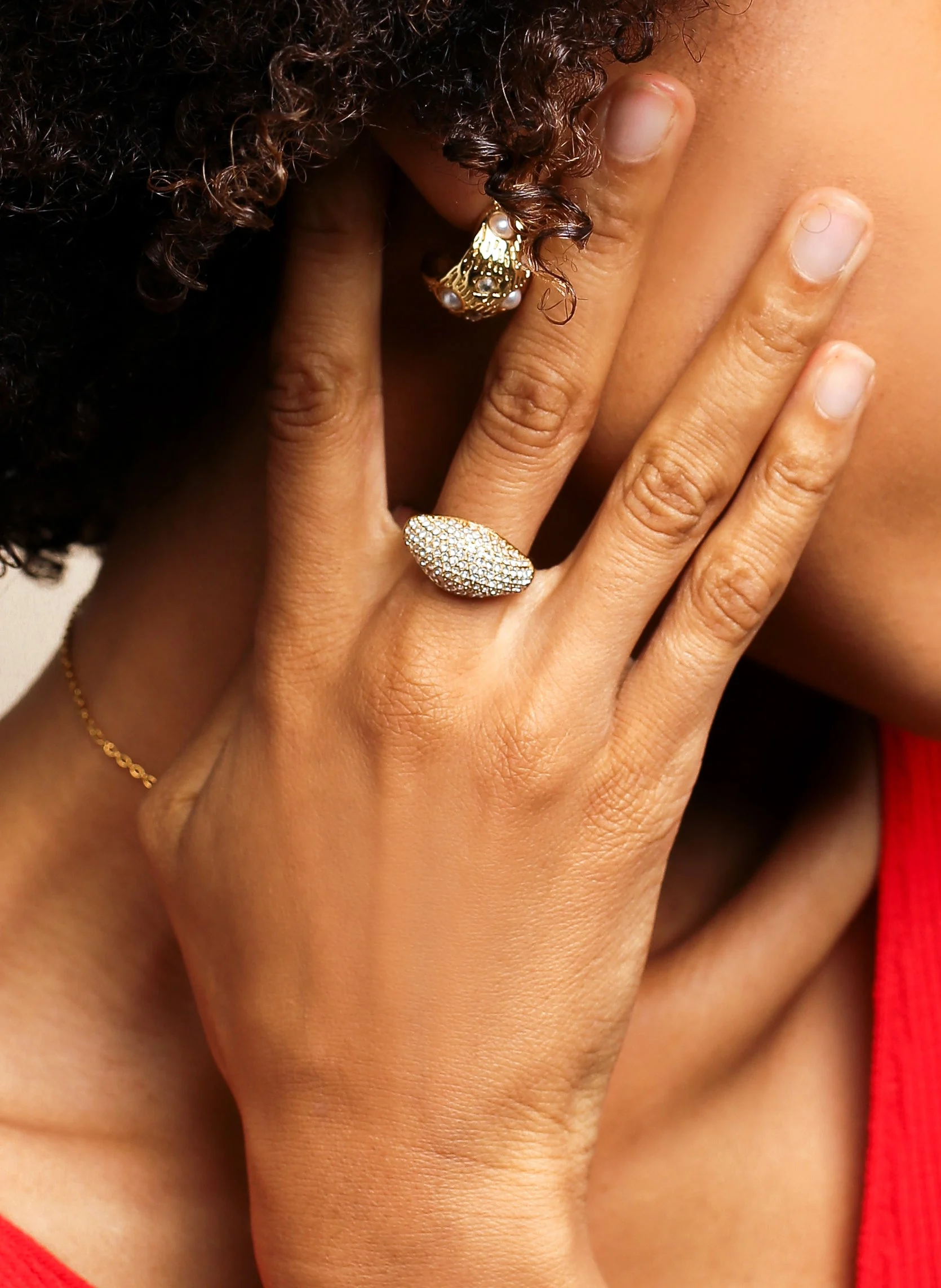 DIANA - Bague large diana | Doré