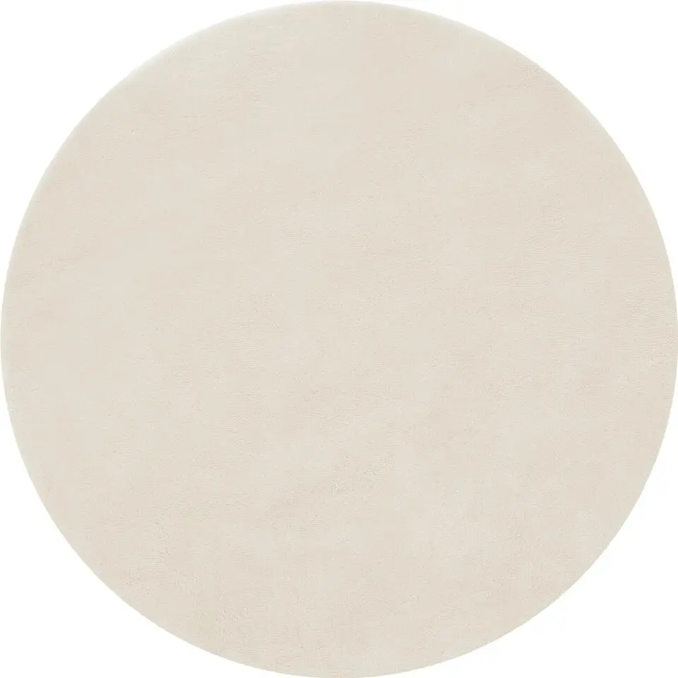 tectake® Kortpolig vloerkleed Soft Zone Ø 120 cm - Crème
