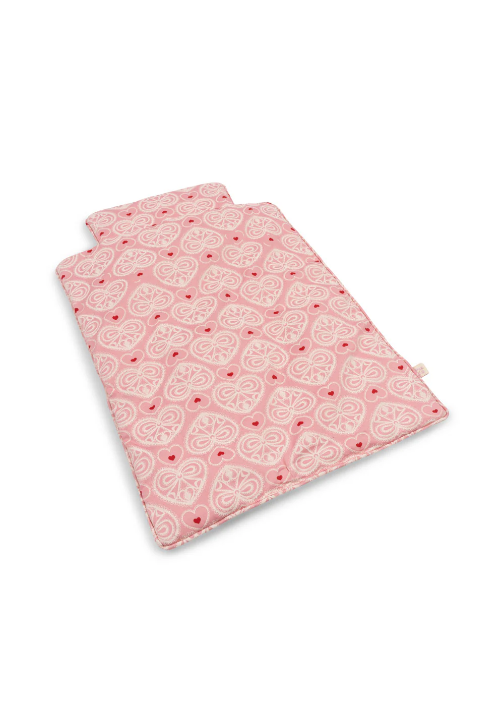 sengetøj til dukke - lacy pink - OS