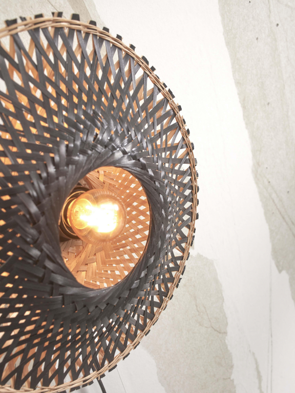 Good&Mojo Kalimantan wandlamp extra small Ø30 zwart