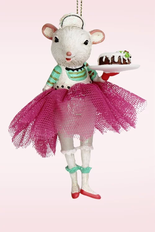 HD Collection Tutu Mouse With Cake kerst ornament