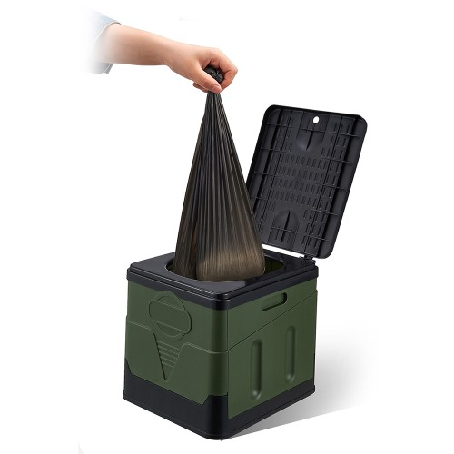 (25L) Faltbare Outdoor Toilette Tragbares Reise Urinal für Camping / Auto - Schwarz