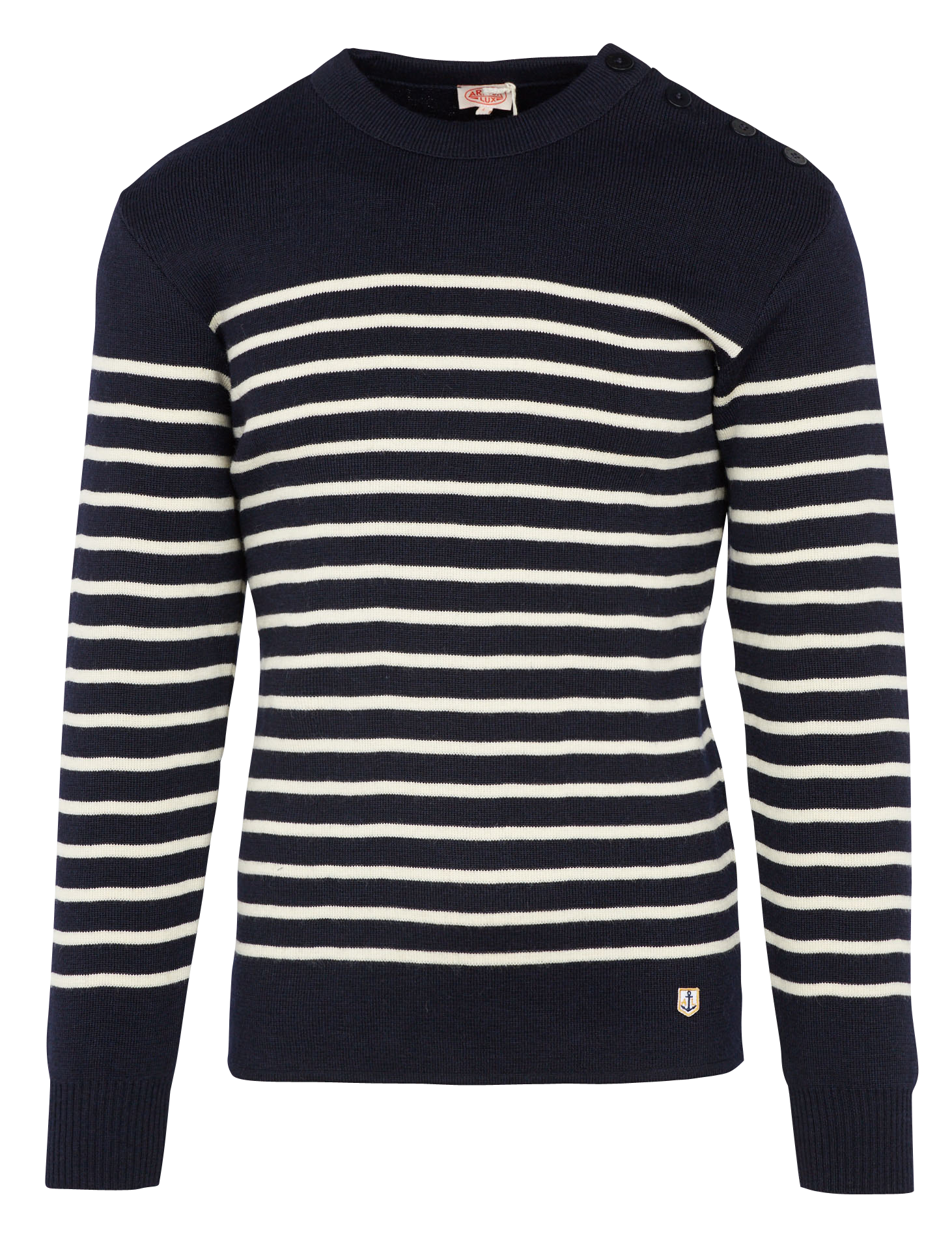 Pull col rond regular-fit en laine | Multicolore