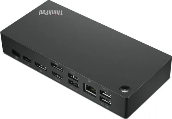 Lenovo® | ThinkPad Universal USB-C Dock - Dockingstation - USB-C - HDMI, 2 x DP - GigE - 90 Watt - Sort