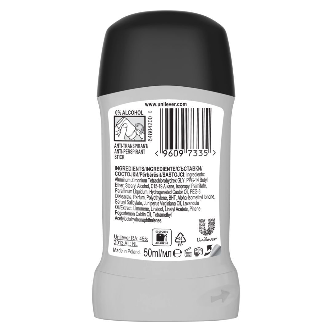 REXONA  Desodorizante Stick Invisible Black&White - 50ml
