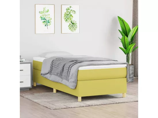 Sommier à ressorts de lit Vert 90x190 cm Tissu