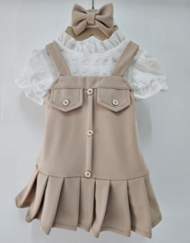 Lovely dress & tee - beige
