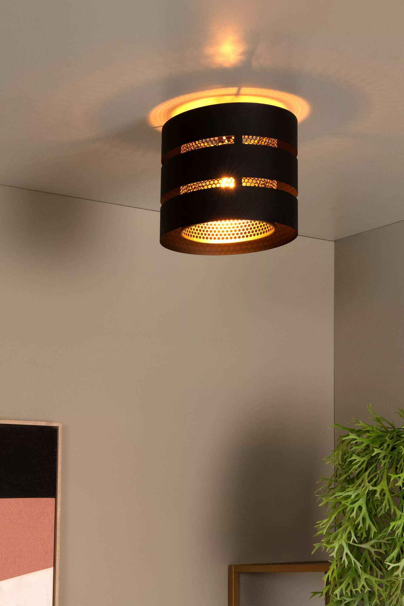 ROSAS PLAFONDLAMP Ø 26CM ZWART