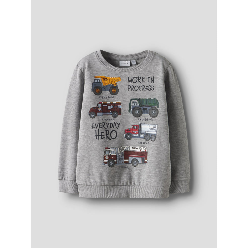 Køb Name It Grey Melange Nmmorson Tonka Nreg Sweat Bru Cplg
