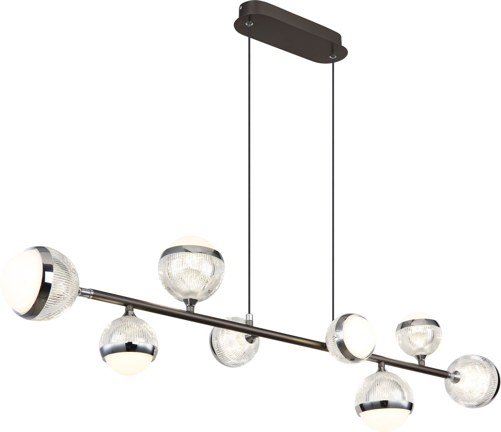 LED-Hängeleuchte - titanfarben - dimmbar - Fernbedienung