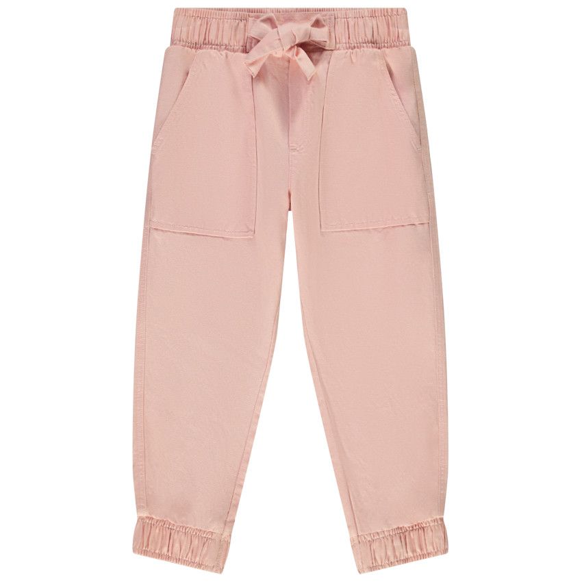 Pantalon fluide esprit cargo avec nœud pour fille - Multicolore