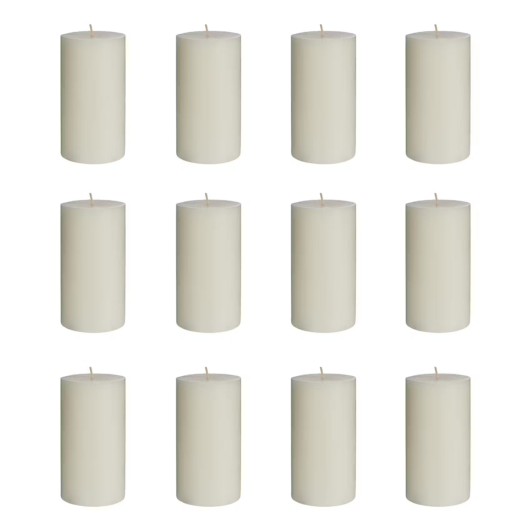 RUSTIC Stumpenkerze 12er-Set