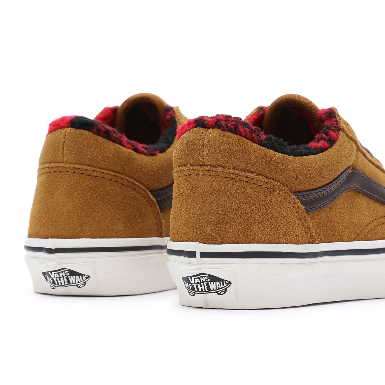 Vans Baskets en Velours de Cuir Old Skool cognac